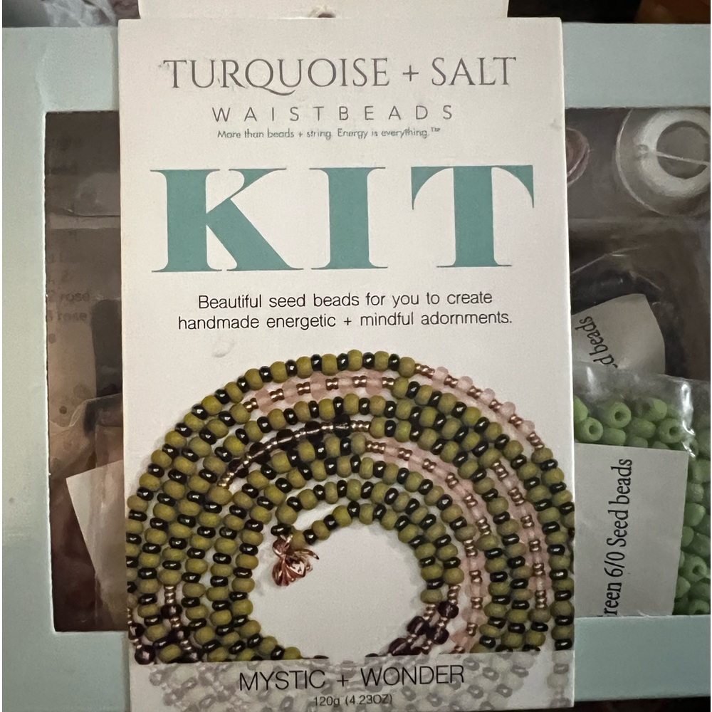 Turquoise and Salt DIY Waistbeads with Charms Kit